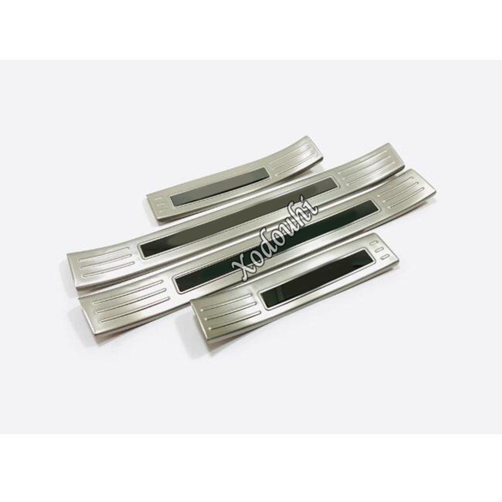 Car Body Stainless Steel Pedal Door Sill Scuff Plate Inner Threshold Bumper Parts 4PCs For Mazda CX-30 CX30