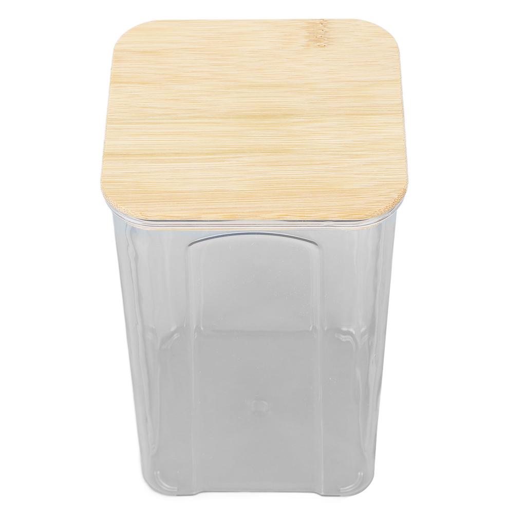 Luftdichter Frischhaltebehälter, transparentes Frischhalteglas mit Bambusdeckel für Nudeln, Mehl, Müsli