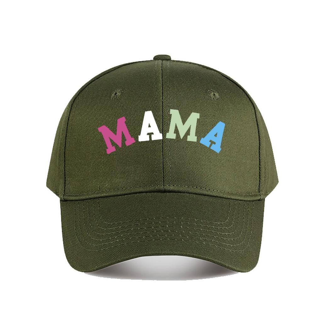 Colorful MAMA Vinyl Wall Decor Baseball Cap Fashion Unisex Sunhat Womens Outdoor Sports Snapback Cap