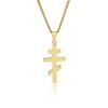 New Fashion Cross Pendant Necklace Gold Plated Stainless Steel Religious Jewelry Women Men Gifts