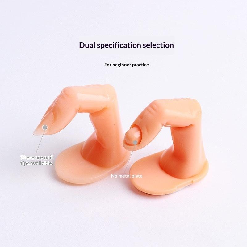 5Pcs Practice Fingers Manicure Beginners Training, Acrylic Uv Gel Finger Design False Nail Tips Model Diy Display Tool