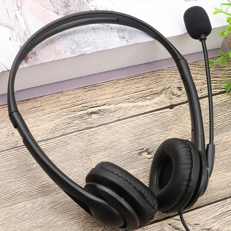 Corded Headsets with 3.5mm Plug Soft Skin Friendly Comfortable Over Ear Headphones for Conferencing and Music