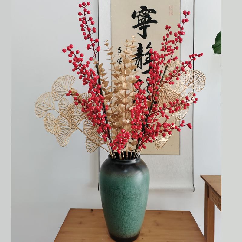 

American Retro Ceramic Vase for Living Room Decoration - Light Luxury Floral Arrangement Ornament