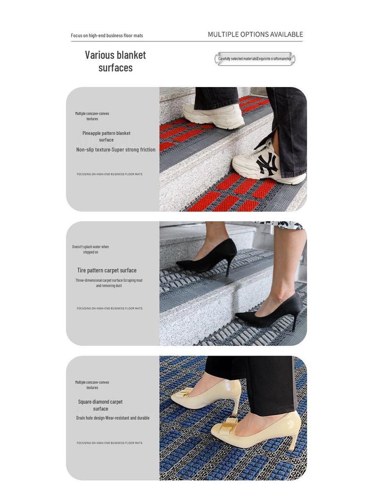 Snowproof Anti-Slip Winter Doormat for Outdoor Steps, Hotel Entrances & Stairways