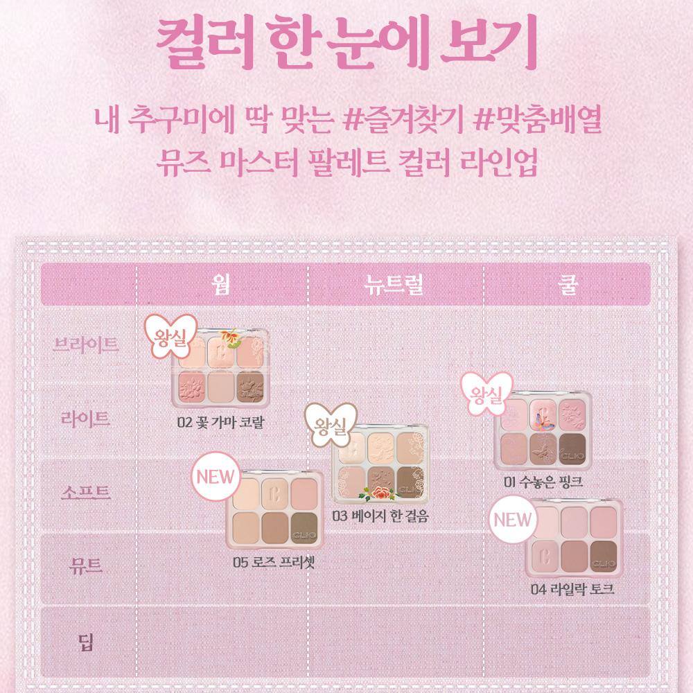 [Royal Edition] CLIO Muse Master Palette Set (+ Lucky Pouch Keyring) 03 Beige Step