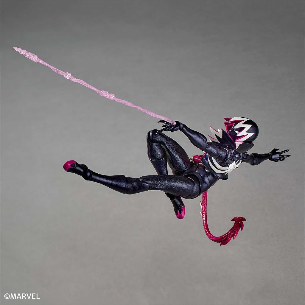 Kaiyodo Revoltech Amazing Yamaguchi Gwenom, Approximately 150mm Tall, Non-scale, Painted, PVC, ABS, and POM Action Figure, NR071