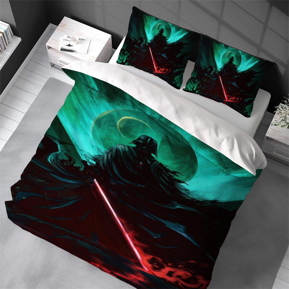 S-STAR W-WARS Duvet Cover Set Home Style Bedding Soft Laundry Cotton Bed 3 Piece Set Student Dormitory Gift