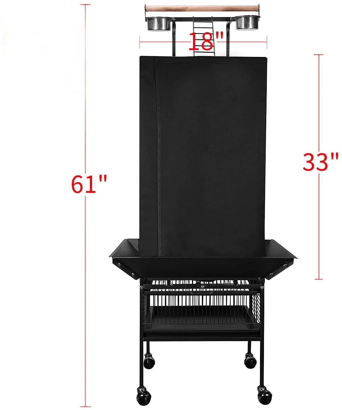 

Bird Cage Cover Good Night Black Large Universal Blackout & Breathable Parrot Cage Shading Cover