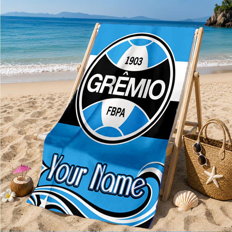 Custom Name FBPA Football Club Emblem Personalized Microfiber Beach Towel, Quick-Dry, Ideal for Summer Travel, Beach Essential, Swimming