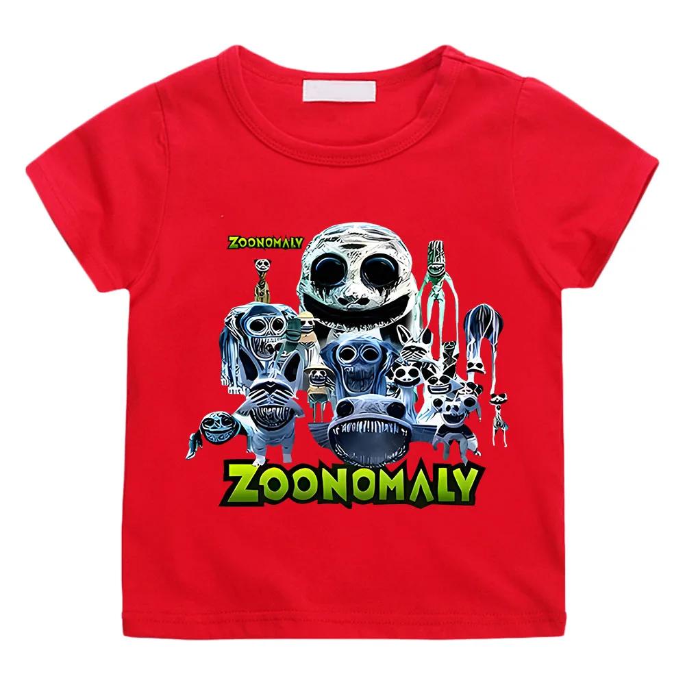 2025 Horror Game Zoonomaly T Shirt 2d Print T-shirts Cartoon Summer Short Sleeve Casual Streetwear Boys Girls Harajuku Tees Clothes