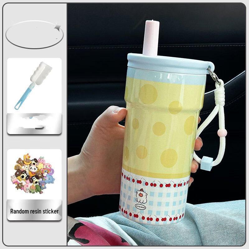 Shangqi Insulated Mug with Handle and Straw