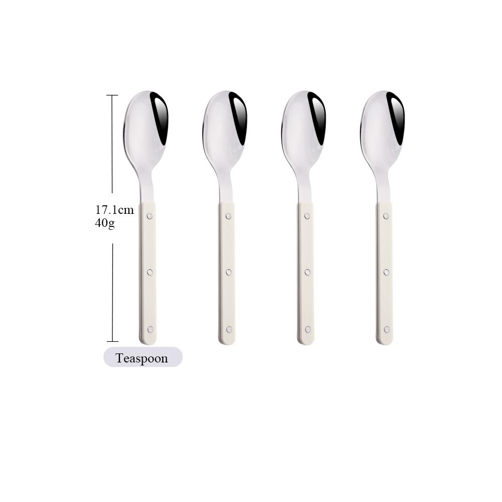 4/16 Stück Acrylgriff Messer Gabel Set Edelstahl Abendessen Besteck Set Grün Silber Westliches Geschirr Heimküche Besteck