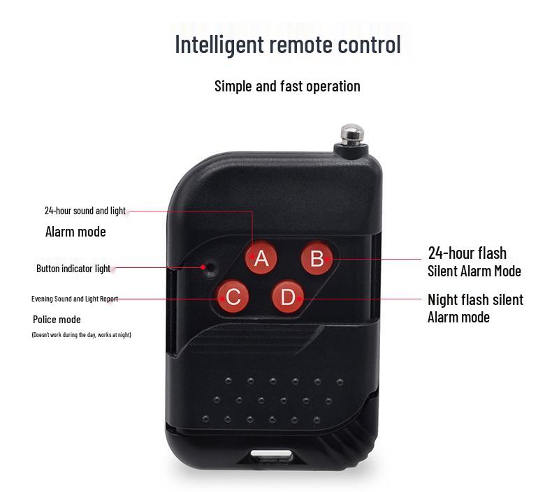 Solar Dual-Function Alarm Light: Motion-Sensing Siren & Anti-Theft Protection