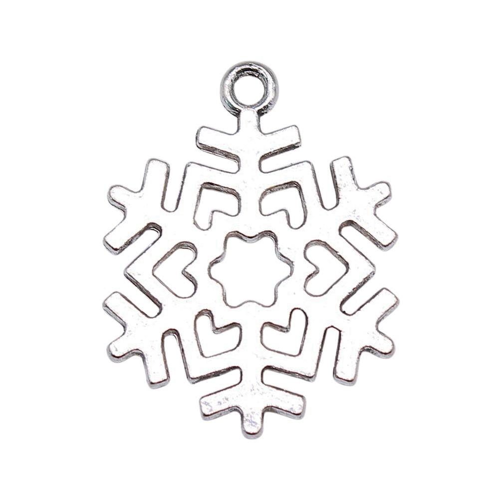 Snowmen Charms Snowflake Pendants For Winter Christmas Themed Jewelry