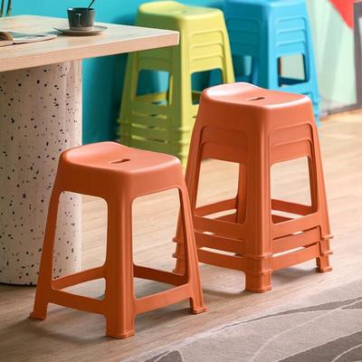 Plastic Anti-slip Shell High Stools (4-Pack)