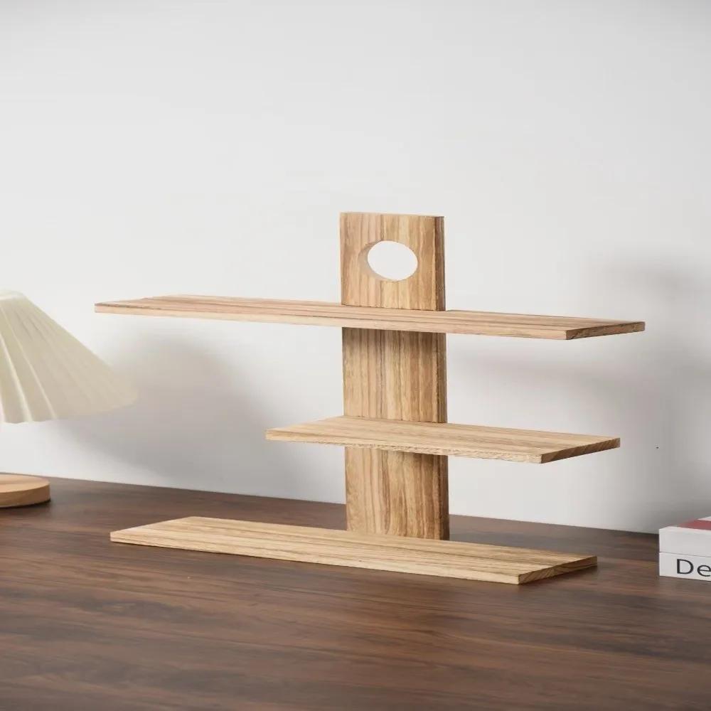 3-4 Layers Chinese Style Storage Holders Solid Wood Retro Design Wooden Tea Set Rack Tea Set Multi-Layer Tea Cup Display Shelf