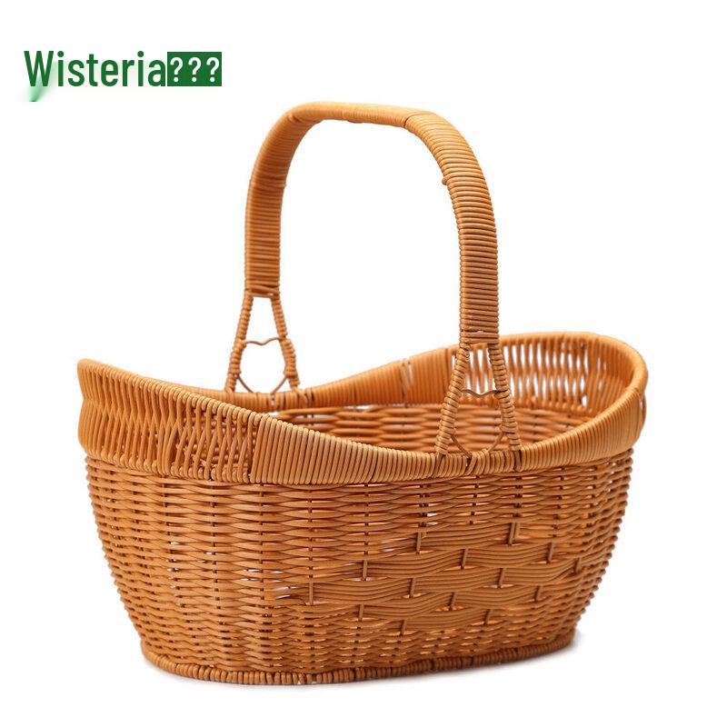 Rattan Woven Shopping and Picnic Basket