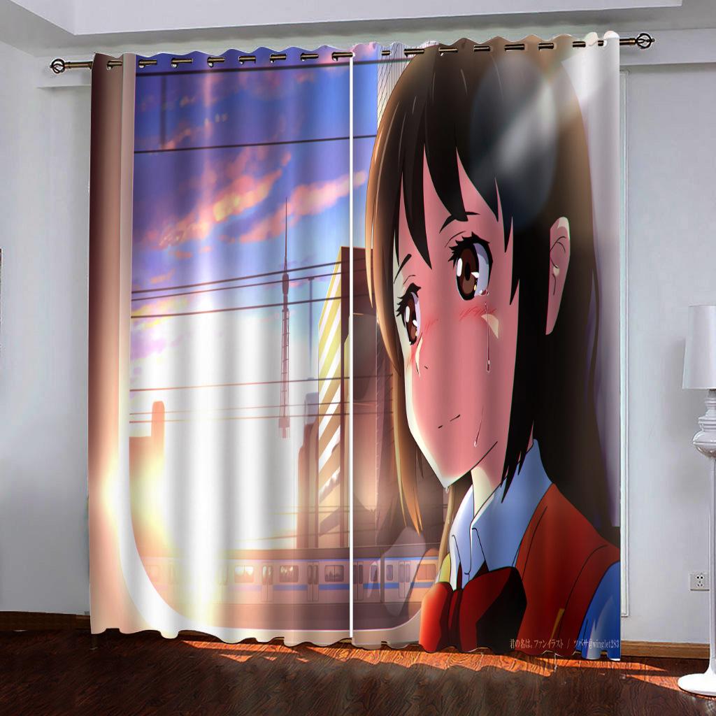 High-Density Blackout Curtains Cartoon Curtains Shinkai Makoto Your Name Aesthetic Digital Printing Curtains