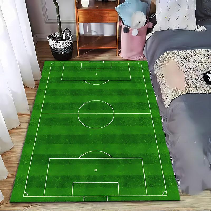 Soccer Field Carpet Design suitable as a non-slip mat for the living room or bedroom sofa