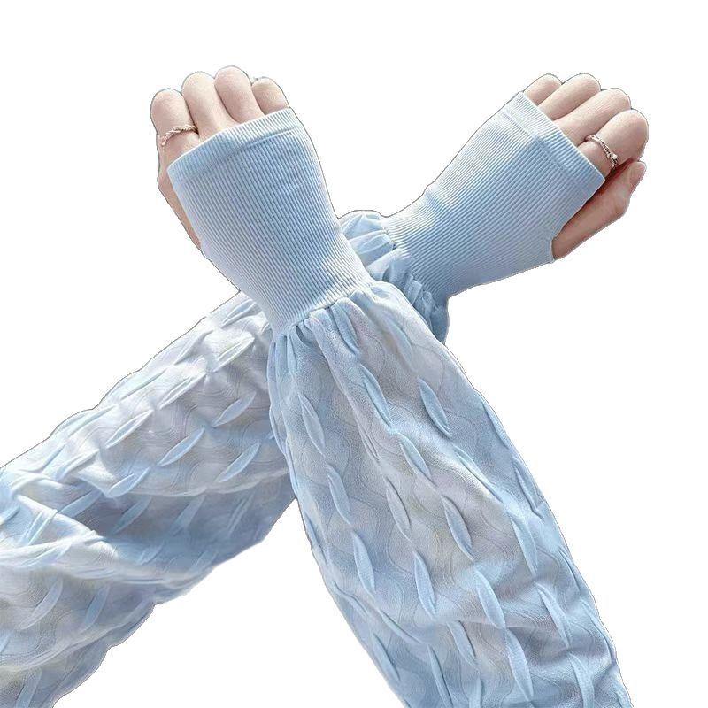 Mânecă protecție solară și UV ciclism primăvară și vară versiune zână largă culoare solidă condus mâneci de gheață largi și confortabile