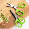 1PC Multi-Functional Stainless Steel 3/5 Layer Kitchen Scissors Pepper Shredded Chopped Scallion Cutter Laver Cut Cooking Tool