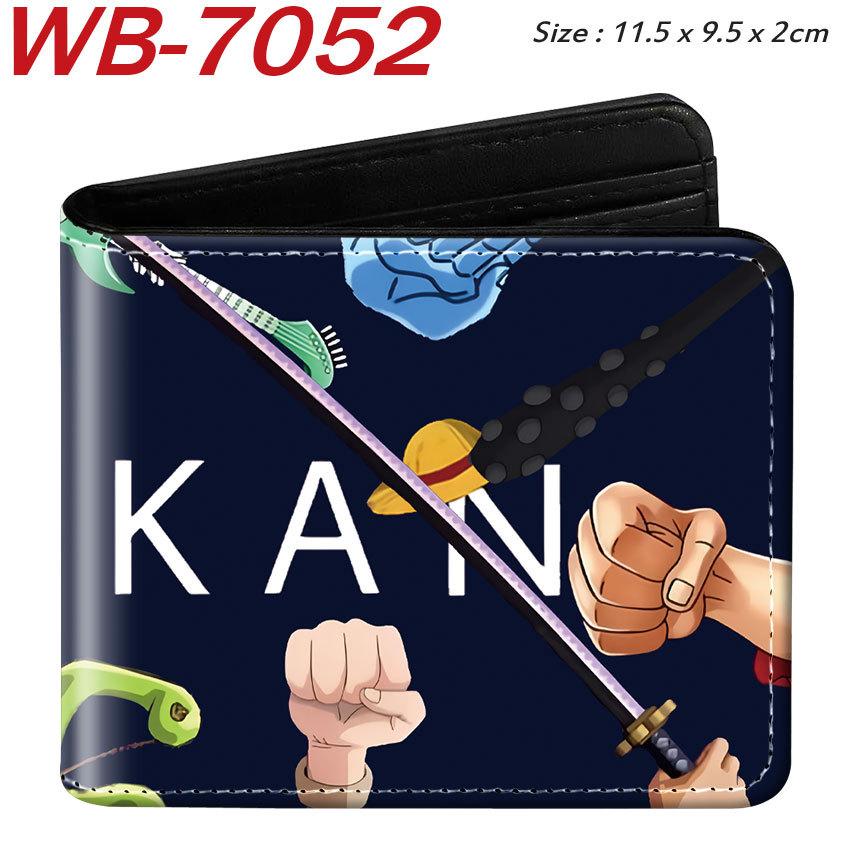 One Piece Anime Geldbörse Vollfarbdruck Zweifach faltbar Kartenhalter Studenten Anime Leder Geldbörse