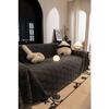 Funda Sofa Living Room Footprint Jacquard Thick Warm Sofa Throw  Winter Sherpa Camping Picnic Sofa Cover