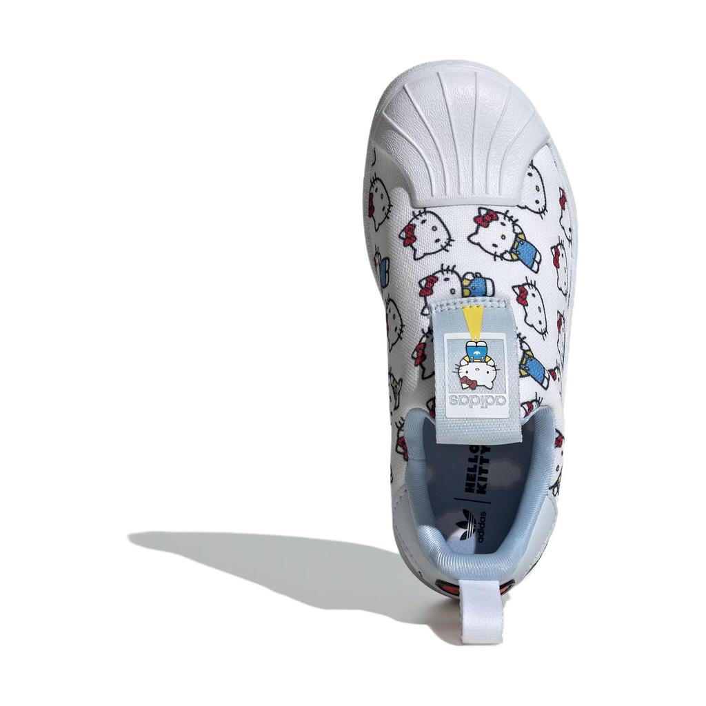 Adidas Hello Kitty x Superstar 360 C White Allover Print Kids Sneakers Cloud-White Halo-Blue Glow-Blue IF7020