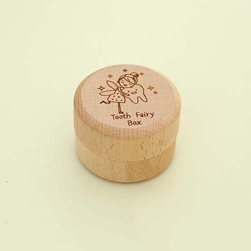 Primary Teeth Wood Baby Tooth Box Wooden Tooth Fairy Box Mini Milk Teeth Organizer Kids