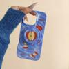 Cute Whirlpool Fish Apple Magnetic Suction Bracket for Iphone16 Mobile Phone Case Apple 15promax Protective Case