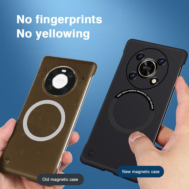 Luxury Magnetic Phone Case for Honor X30i X30 X9 5G Hard PC Thin Original Wireless Charging Frameless Lens Protection Back Cover