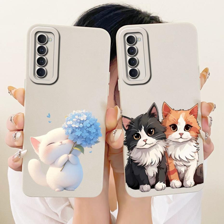 Cute Printed Phone Case For OPPO Reno4 Pro / Reno4 Soft Silicone Shockproof Cases For Oppo Reno 4 4Pro 4G Covers Bumpers