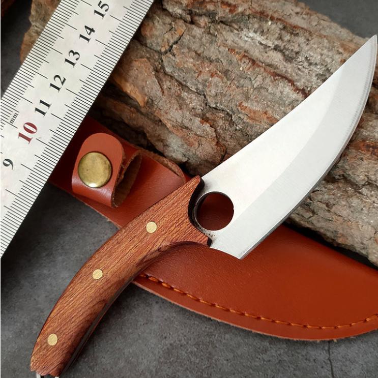 Stainless Steel Butcher Knives, A Set of Knives for Meat, Fish, Fruits, Vegetables, A Sliser, A Collapse Knife, A Hunting Kitchen Knife of The Chef
