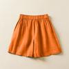 Pantaloncini Casual in Cotone e Lino da Donna, Stile Vintage Estivo, Colore Unito, Pantaloni Larghi Comodi