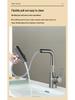 White Pull-Out Faucet Washbasin with Hot & Cold Single Hole Vanity Countertop