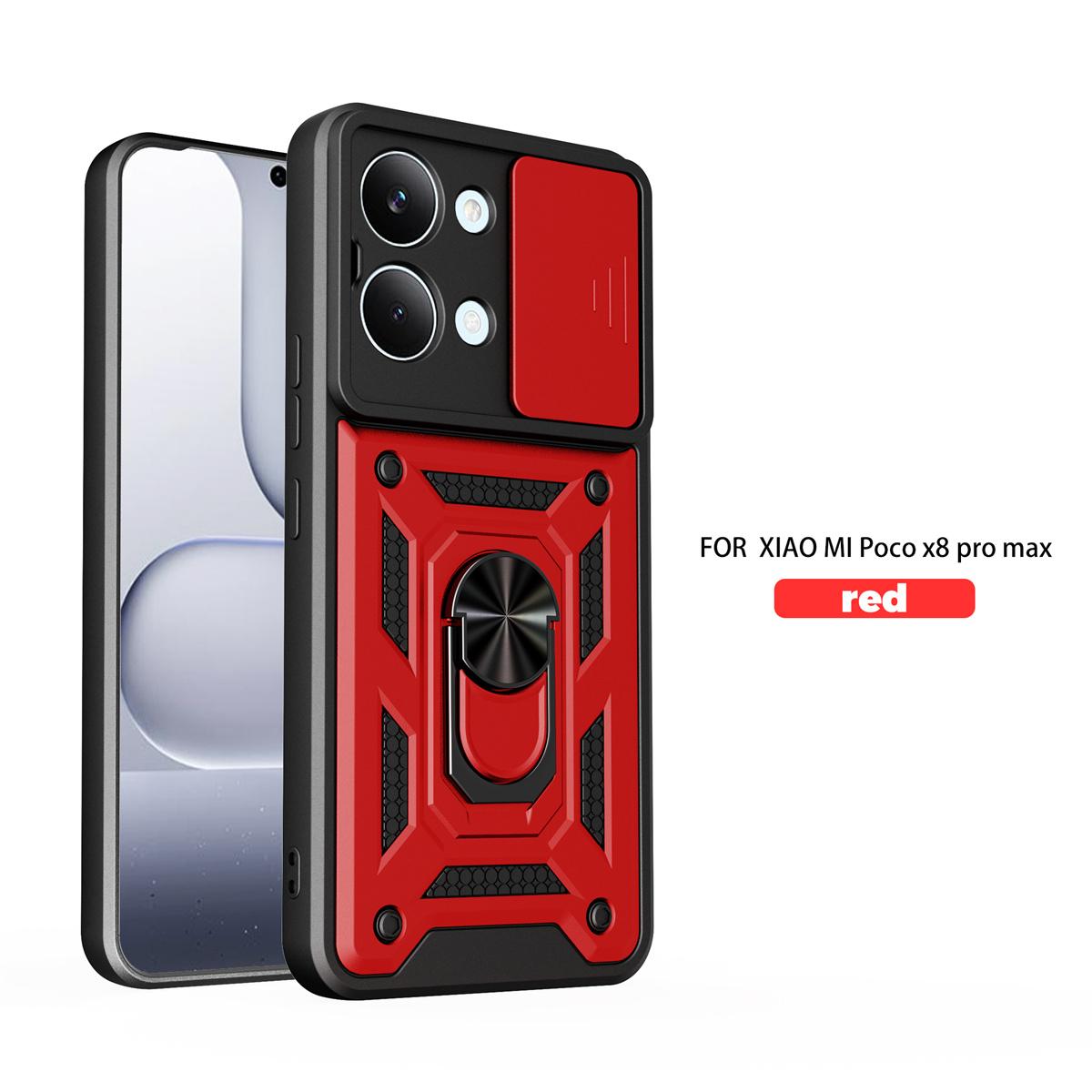 

For Poco X8 Pro Case Poco X7 Pro Cover Poco X8 Pro Max F8 Ultra Magnetic Ring Holder Armor Phone Case Slide Camera Protect Cover Poco X8 Pro Max