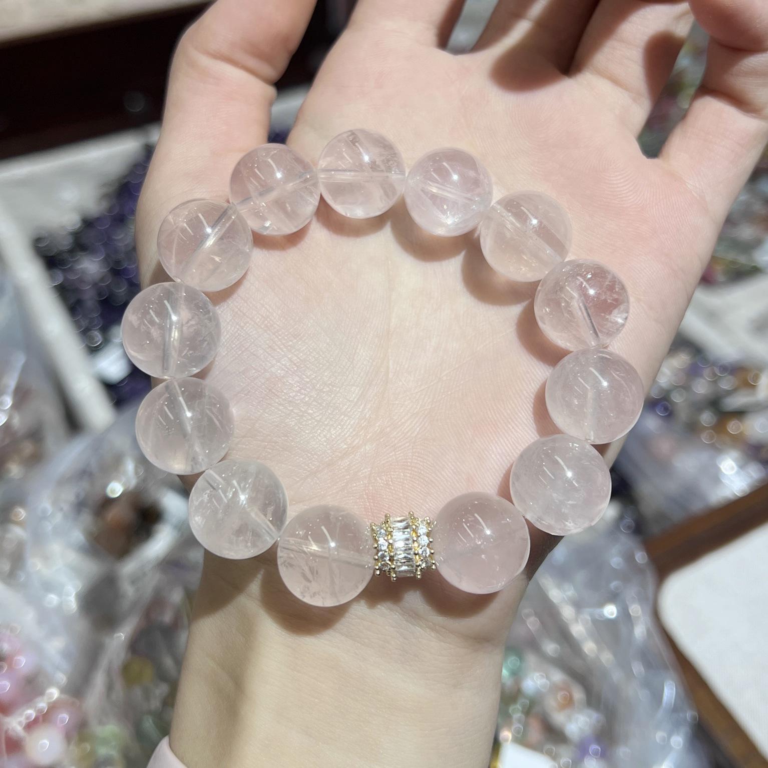 Natural Rose Quartz Starlight Six-Point Star Bracelet - Women s Fashion Crystal Jewelry