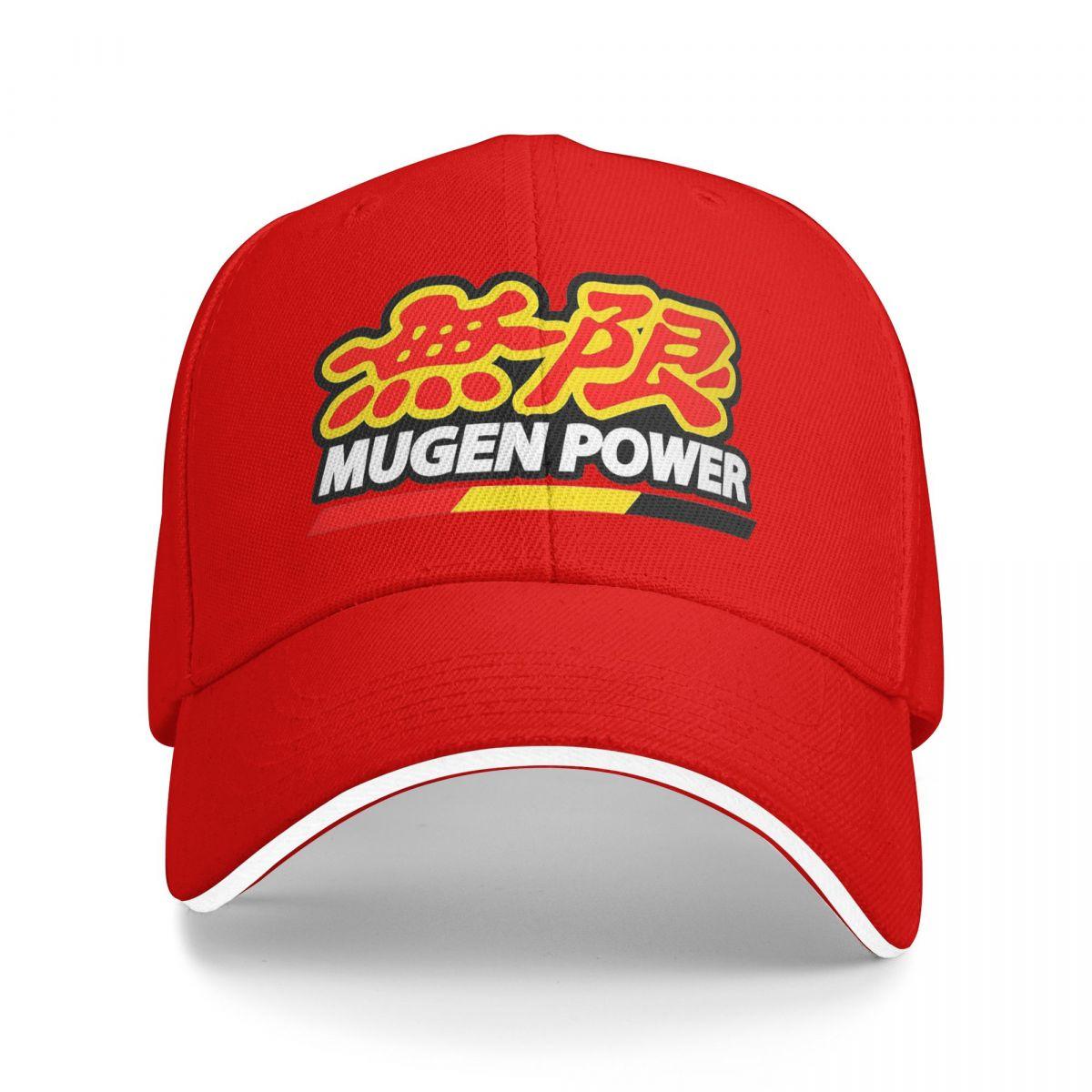 Unisex Baseball Hats Mugen Power Racing Logo Outdoor Streetwear Summer Sports Baseball Caps Hip Hop Cap Casquette Hats One Size