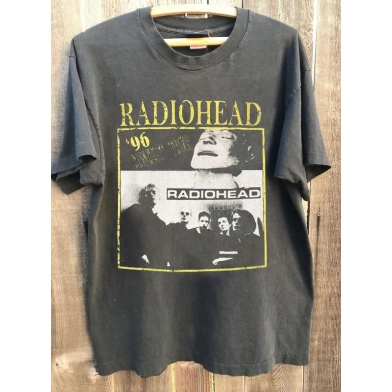 Radiohead Band Album Pattern Charcoal Gray Summer New Casual and Fashionable Unisex Tshirt