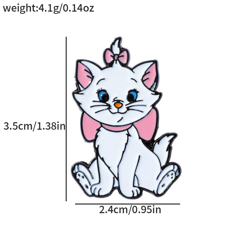 Креативная личность Мэри Кот Металлическая брошь Приключения кота Сплав Капельная брошь-булавка