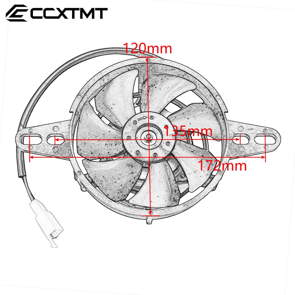 12V Motorrad Kühlventilator Ölkühler Motor Elektrischer Kühler Für Honda Yamaha Suzuki KTM Kawasaki ATV Motocross Zubehör