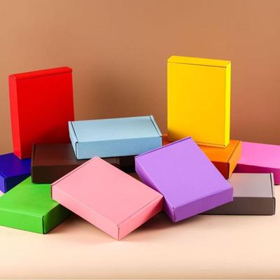 10pcs Colorful Airplane Box Mobile Phone Case 3C Digital Express Logistics Packaging Boxs Watch Necklace Jewelry Packaging Paper Case Anti Fall