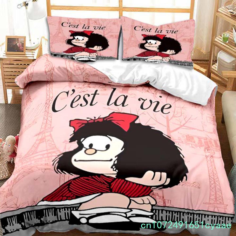 Mafalda Cartoon Quino Comics Bedding Set Duvet Cover Set Adult Children Single Double King Size Duvet Cover And Pillowcases Gift