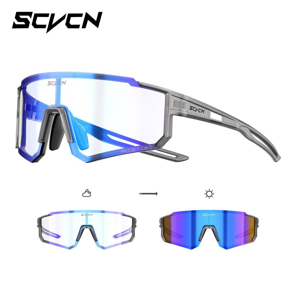 SCVCN Photochromic Hiking Eyewear Cycling Glasses Sunglasses for Men Cycling Road Mountain Bike Glasses Women Casual Windproof
