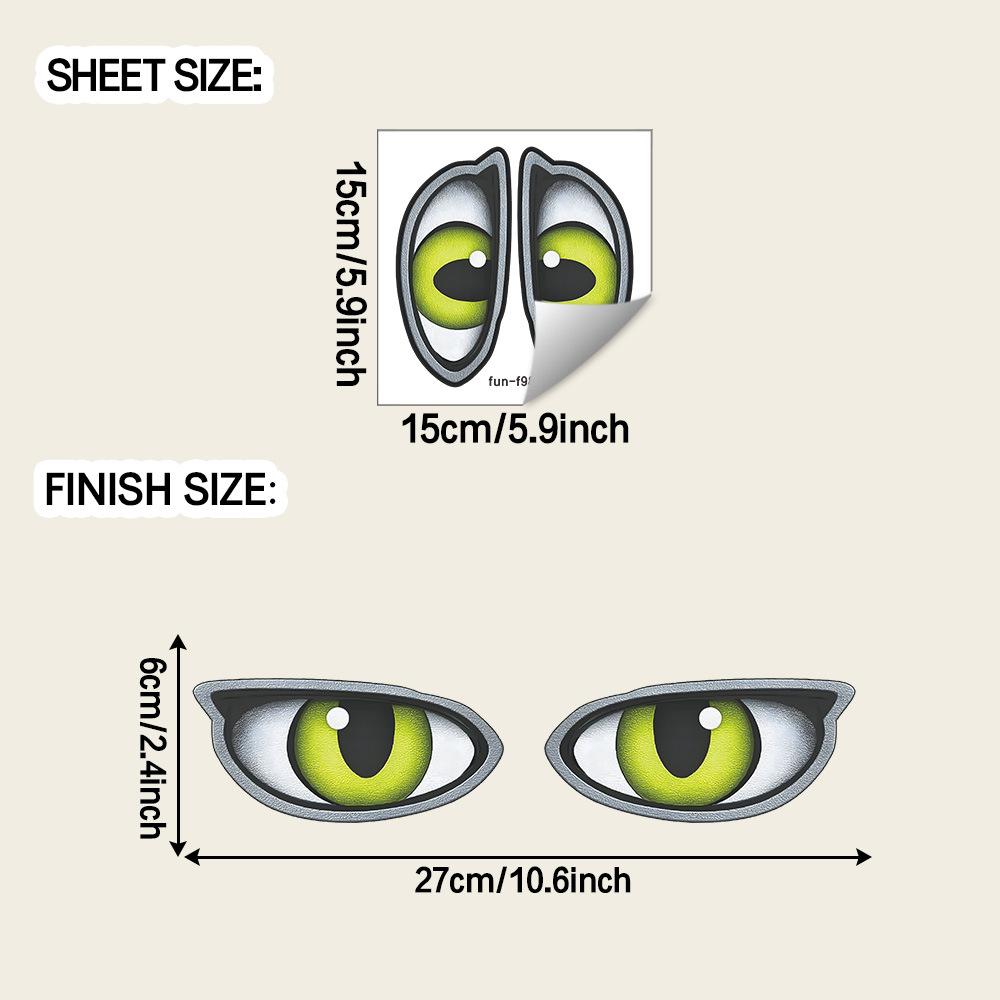 

Personalized Green Eye Car Stickers, Glass Stickers, Electric Vehicle Beautification and Decoration Stickers
