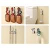 Self Adhesive Wall Mop Holder Brush Broom Organizer Rack Multi-Purpose Door Key Umbrella Hanger Hook Bathroom Toothbrush Storage