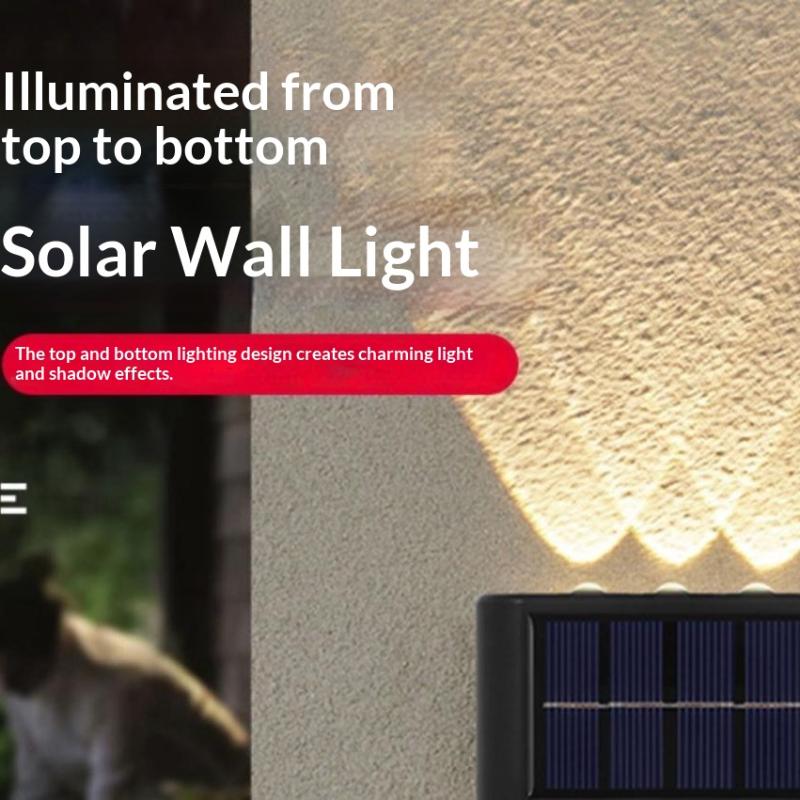 Solar LED Wall Lamp Outdoor Waterproof Lighting Solution for Gardens