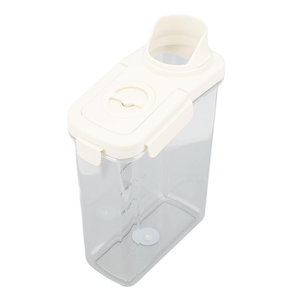 Müsli-Aufbewahrungsbehälter mit Ausgießer Ergonomischer Griff Deckel Skala Zeitmessung Luftdicht Feuchtigkeitsdicht Kunststoff Reisaufbewahrung