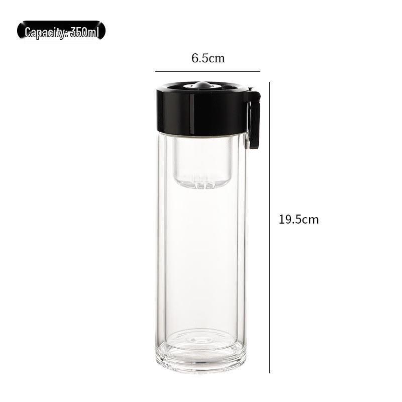 Portable Double-Layer Glass Tea Infuser Bottle
