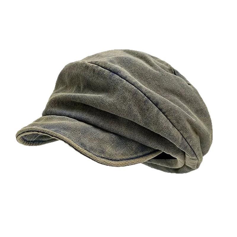 Beret Women Vintage Denim Octagonal Hat Berets Painter Cap Female Autumn Spring Hats For Women New Casual